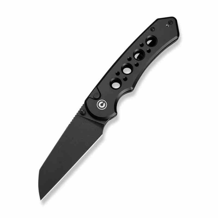 Couteau Civivi Pragma Prime Black Button Lock Lame Wharncliffe Acier 14C28N Manche Alu KIVT CIVC240671  - Livraison Gratuite