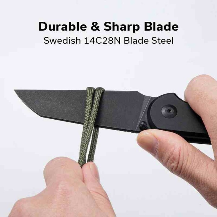 Couteau Civivi Pragma Prime Black Button Lock Lame Wharncliffe Acier 14C28N Manche Alu KIVT CIVC240671  - Livraison Gratuite