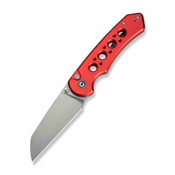 Couteau Civivi Pragma Prime Red Button Lock Lame Wharncliffe Acier 14C28N Manche Alu KIVT CIVC240672  - Livraison Gratuite