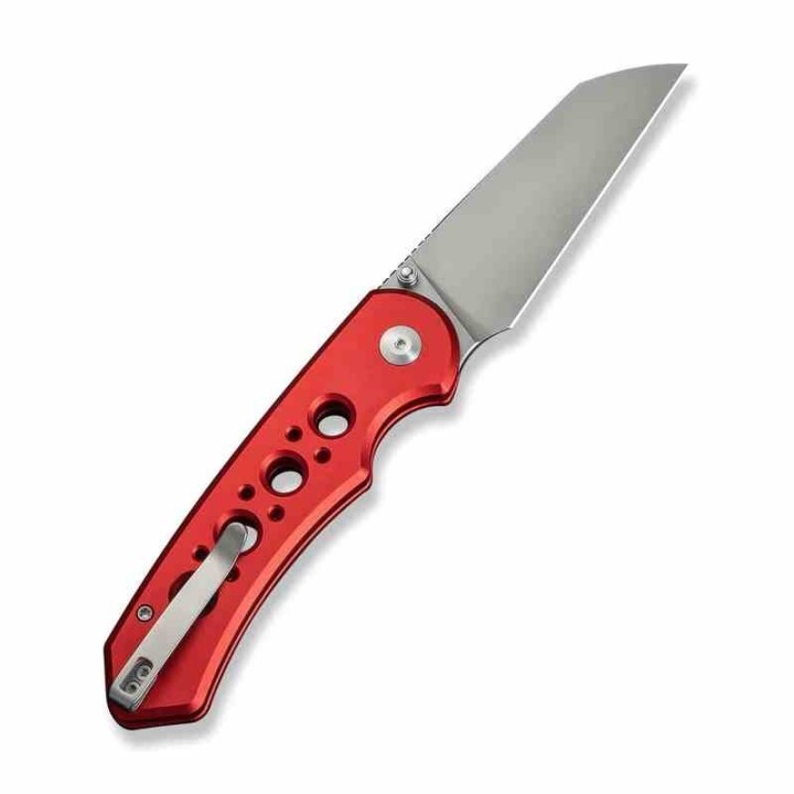 Couteau Civivi Pragma Prime Red Button Lock Lame Wharncliffe Acier 14C28N Manche Alu KIVT CIVC240672  - Livraison Gratuite