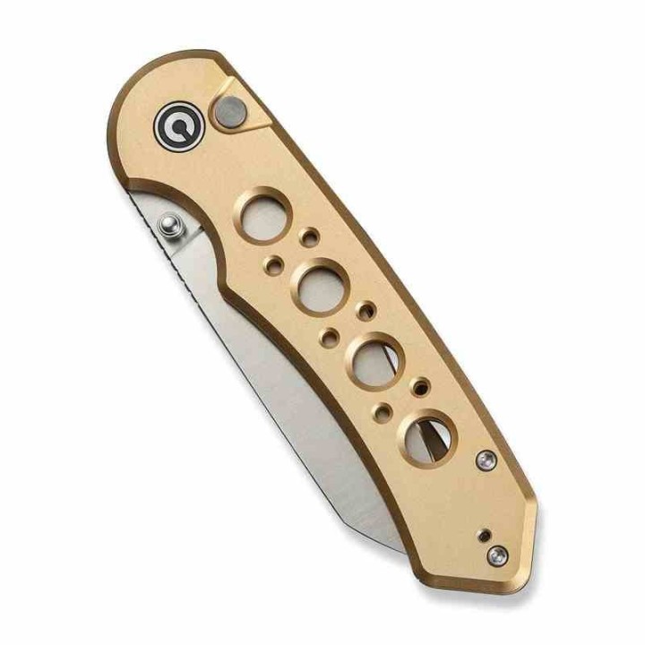 Couteau Civivi Pragma Prime Champagne Button Lock Lame Wharncliffe Acier 14C28N Manche Alu KIVT CIVC240673  - Livraison Gratuite