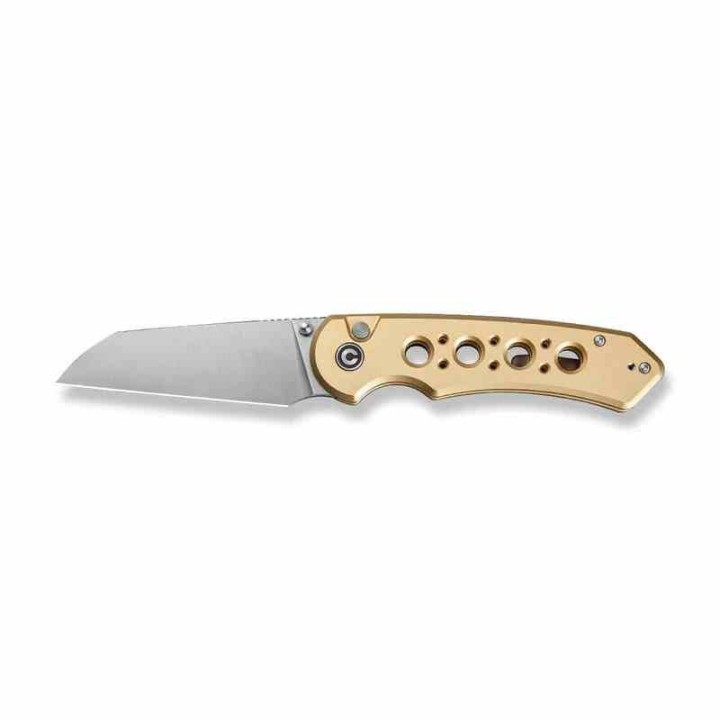 Couteau Civivi Pragma Prime Champagne Button Lock Lame Wharncliffe Acier 14C28N Manche Alu KIVT CIVC240673  - Livraison Gratuite