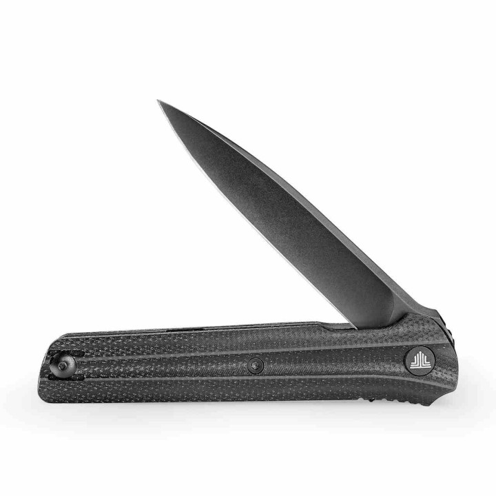 Couteau Trivisa Seagull-Black Lame Acier 14C28N Manche Micarta KIVT Linerlock Clip TVTY28BM14 - Livraison Gratuite