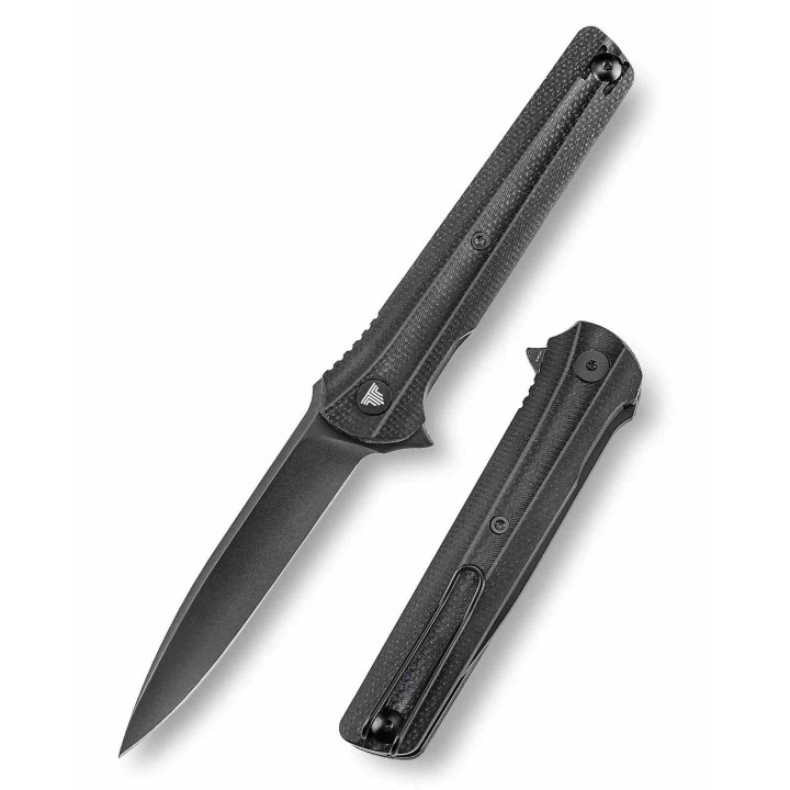 Couteau Trivisa Seagull-Black Lame Acier 14C28N Manche Micarta KIVT Linerlock Clip TVTY28BM14 - Livraison Gratuite