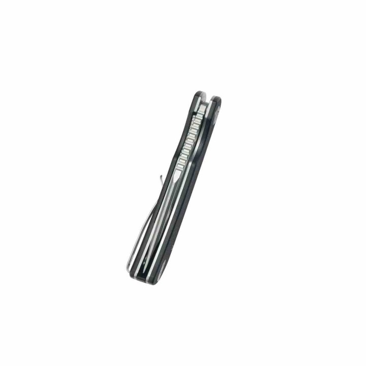 Couteau Kubey Gurkha Black Lame Kukri 14C28N Manche G-10 Noir KIVT Linerlock KUB397A - Livraison Gratuite