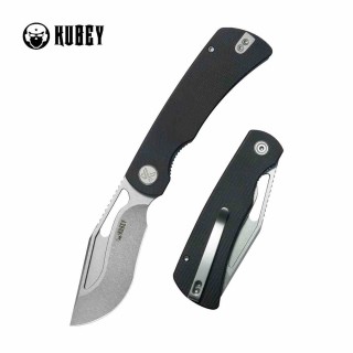 Couteau Kubey Gurkha Black Lame Kukri 14C28N Manche G-10 Noir KIVT Linerlock KUB397A - Livraison Gratuite
