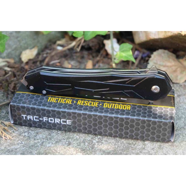 Lot de 3 Couteau Tac Force Semi Automatique Lame Acier Inox Manche Alu Brise Vitres Linerlock TF2003BK - Livraison Gratuite