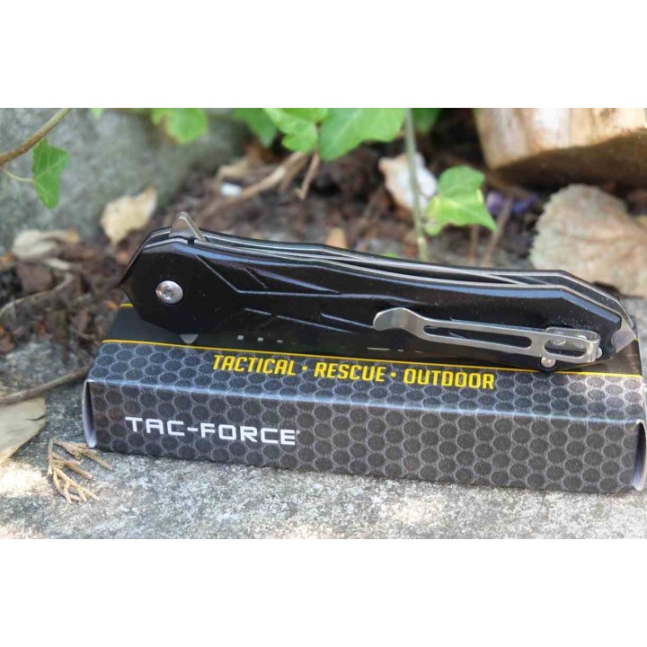 Lot de 3 Couteau Tac Force Semi Automatique Lame Acier Inox Manche Alu Brise Vitres Linerlock TF2003BK - Livraison Gratuite