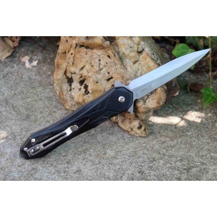 Lot de 3 Couteau Tac Force Semi Automatique Lame Acier Inox Manche Alu Brise Vitres Linerlock TF2003BK - Livraison Gratuite