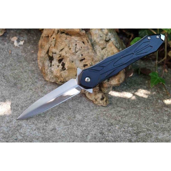 Lot de 3 Couteau Tac Force Semi Automatique Lame Acier Inox Manche Alu Brise Vitres Linerlock TF2003BK - Livraison Gratuite