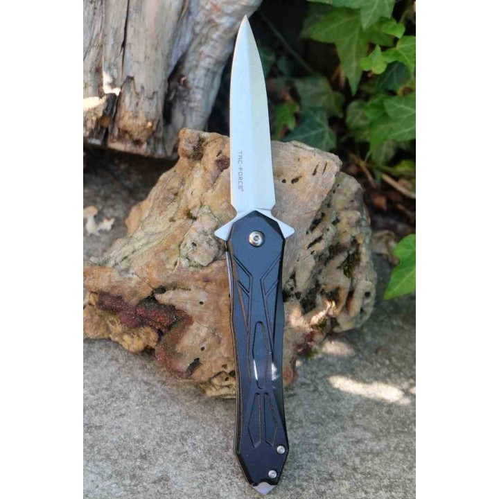 Lot de 3 Couteau Tac Force Semi Automatique Lame Acier Inox Manche Alu Brise Vitres Linerlock TF2003BK - Livraison Gratuite
