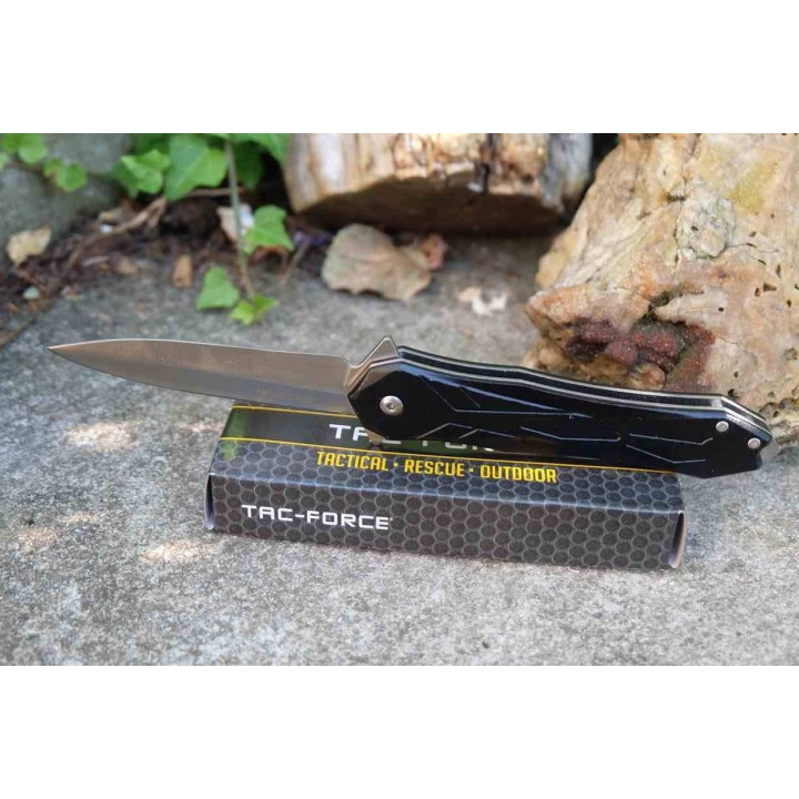Lot de 3 Couteau Tac Force Semi Automatique Lame Acier Inox Manche Alu Brise Vitres Linerlock TF2003BK - Livraison Gratuite