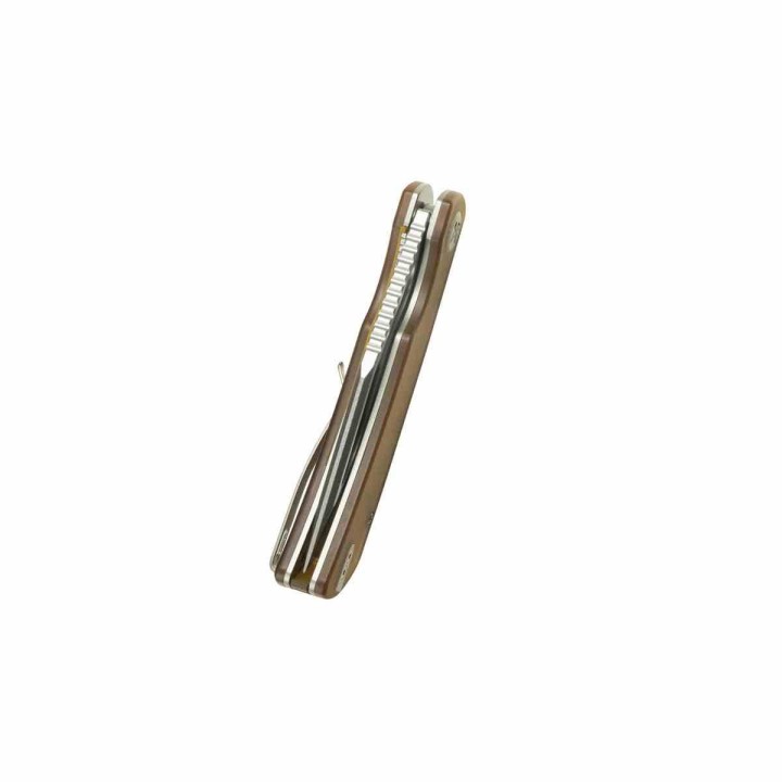 Couteau Kubey Gurkha Yellow Lame Kukri Acier 14C28N Manche Ultem Yellow KIVT Linerlock KUB397C - Livraison Gratuite