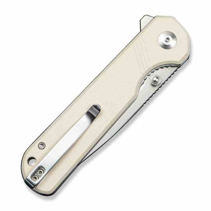Couteau Pliant Sencut Aetheris Ivory EDC Lame Clip Point 9Cr18MoV Satinée Manche G10 Linerlock KIVT S240951 - Livraison Gratuite