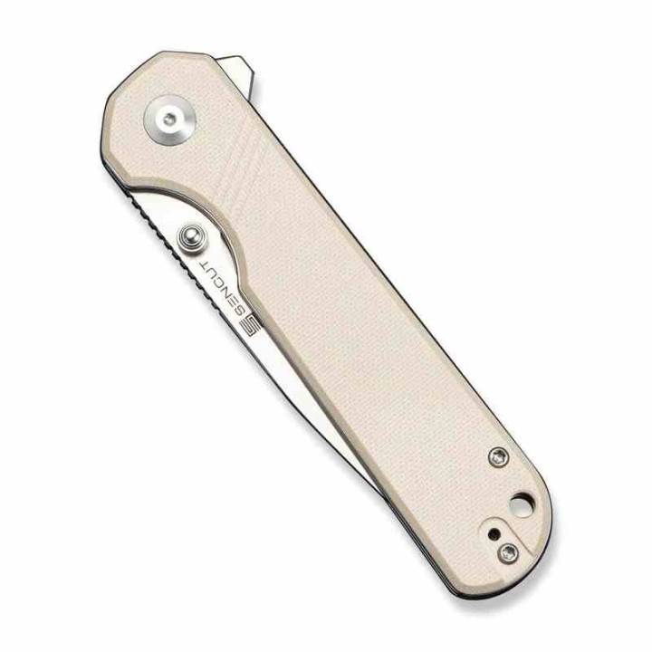 Couteau Pliant Sencut Aetheris Ivory EDC Lame Clip Point 9Cr18MoV Satinée Manche G10 Linerlock KIVT S240951 - Livraison Gratuite