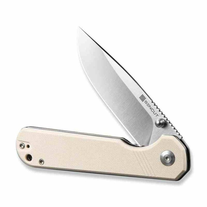 Couteau Pliant Sencut Aetheris Ivory EDC Lame Clip Point 9Cr18MoV Satinée Manche G10 Linerlock KIVT S240951 - Livraison Gratuite