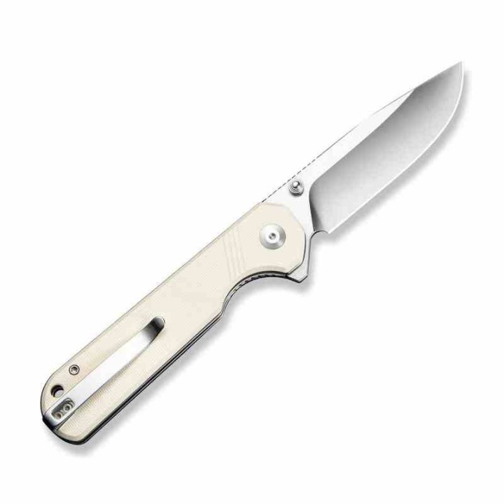 Couteau Pliant Sencut Aetheris Ivory EDC Lame Clip Point 9Cr18MoV Satinée Manche G10 Linerlock KIVT S240951 - Livraison Gratuite