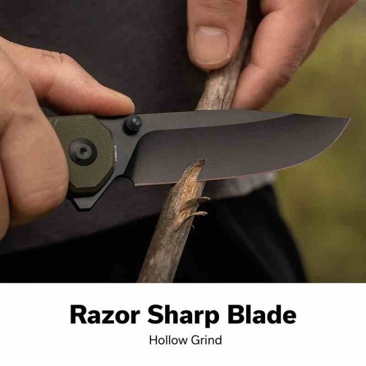 Couteau Pliant Sencut Aetheris OD Green EDC Lame Clip Point 9Cr18MoV Blk Manche G10 Linerlock S240952 - Livraison Gratuite