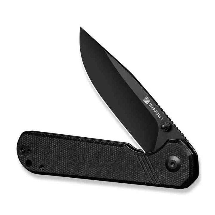 Couteau Sencut Aetheris Black EDC Lame Clip Point 9Cr18MoV Blk Manche Micarta Linerlock Flipper S240953 - Livraison Gratuite