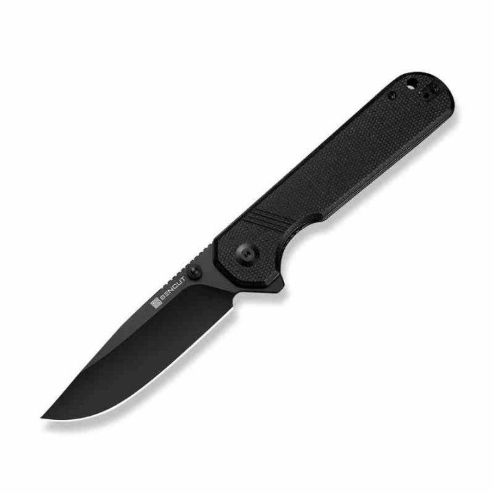 Couteau Sencut Aetheris Black EDC Lame Clip Point 9Cr18MoV Blk Manche Micarta Linerlock Flipper S240953 - Livraison Gratuite