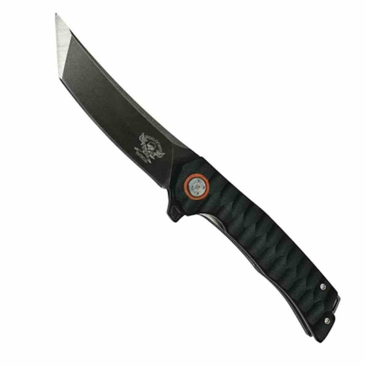 Couteau Tactical Skallywag Sao Feng EDC Lame Tanto Acier 420 Manche G10 Noir Liner Lock KIVT SKW17002 - Livraison Gratuite