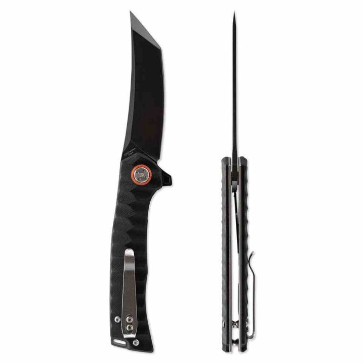 Couteau Tactical Skallywag Sao Feng EDC Lame Tanto Acier 420 Manche G10 Noir Liner Lock KIVT SKW17002 - Livraison Gratuite