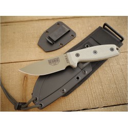 Couteau ESEE Model 3 Dark Earth Carbone 1095 Manche Micarta Etui Kydex + Molle USA ES3PMBDE - Livraison Gratuite