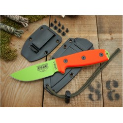 Couteau ESEE Model 3 Venom Green Carbone 1095 Manche G-10 Etui Kydex Made USA ES3PMVG - Livraison Gratuite