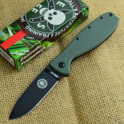 Couteau Esee BRK Zancudo Framelock Acier AUS-8 Black Manche FRN OD Green BRKR1ODB - Livraison Gratuite