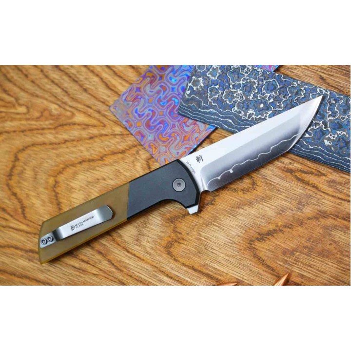 Couteau North Mountain Blade Chop 2 Lame Tanto Acier SLD-Magic Manche Alu/Ultem Button Lock NMB2047UA3 - Livraison Gratuite