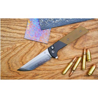 Couteau North Mountain Blade Chop 2 Lame Tanto Acier SLD-Magic Manche Alu/Ultem Button Lock NMB2047UA3 - Livraison Gratuite