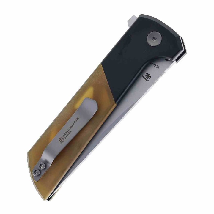 Couteau North Mountain Blade Chop 2 Lame Tanto Acier SLD-Magic Manche Alu/Ultem Button Lock NMB2047UA3 - Livraison Gratuite