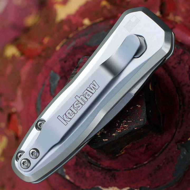 Couteau Automatique Kershaw Launch 4 Lame Spear Point CPM-154 Manche Alu Brut Made USA KS7500RAW - Livraison Gratuite