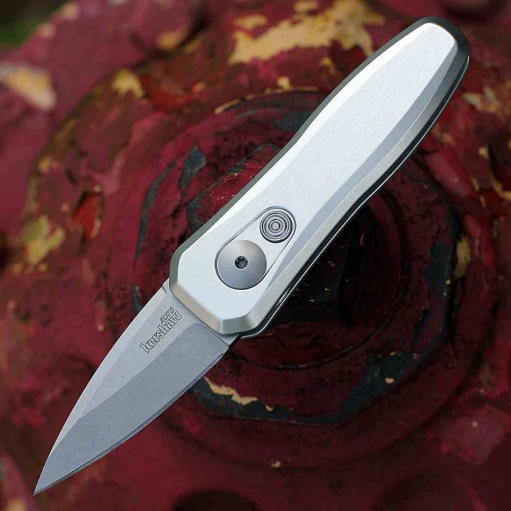 Couteau Automatique Kershaw Launch 4 Lame Spear Point CPM-154 Manche Alu Brut Made USA KS7500RAW - Livraison Gratuite