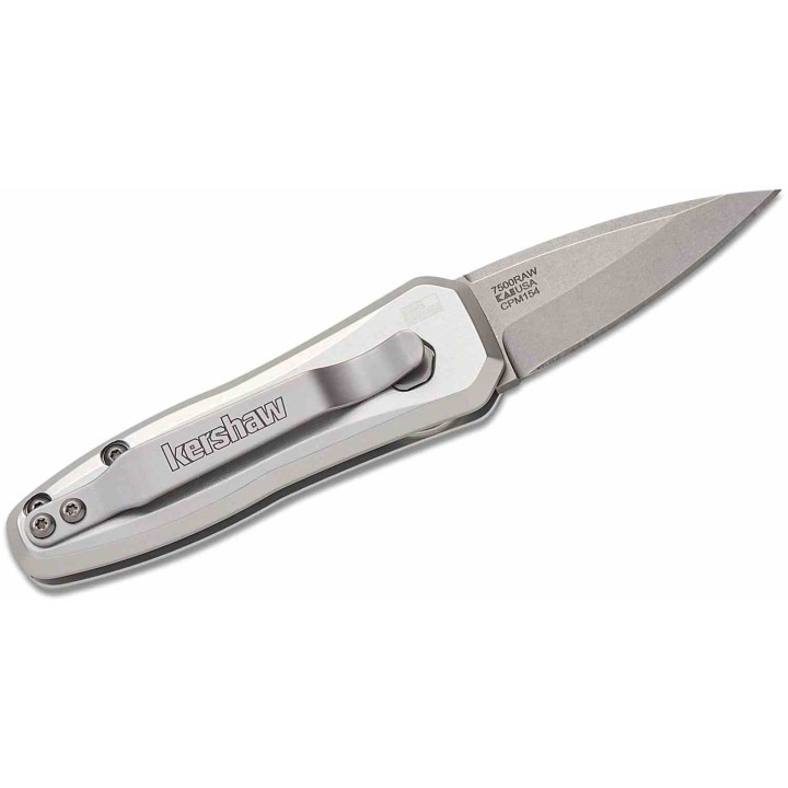 Couteau Automatique Kershaw Launch 4 Lame Spear Point CPM-154 Manche Alu Brut Made USA KS7500RAW - Livraison Gratuite