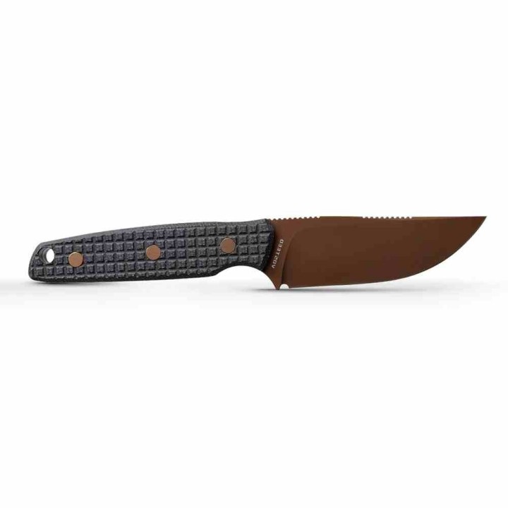 Couteau Vosteed Mink Black Lame Acier 14C28N Copper Dune Manche Micarta Etui Kydex VOSD0106 - Livraison Gratuite