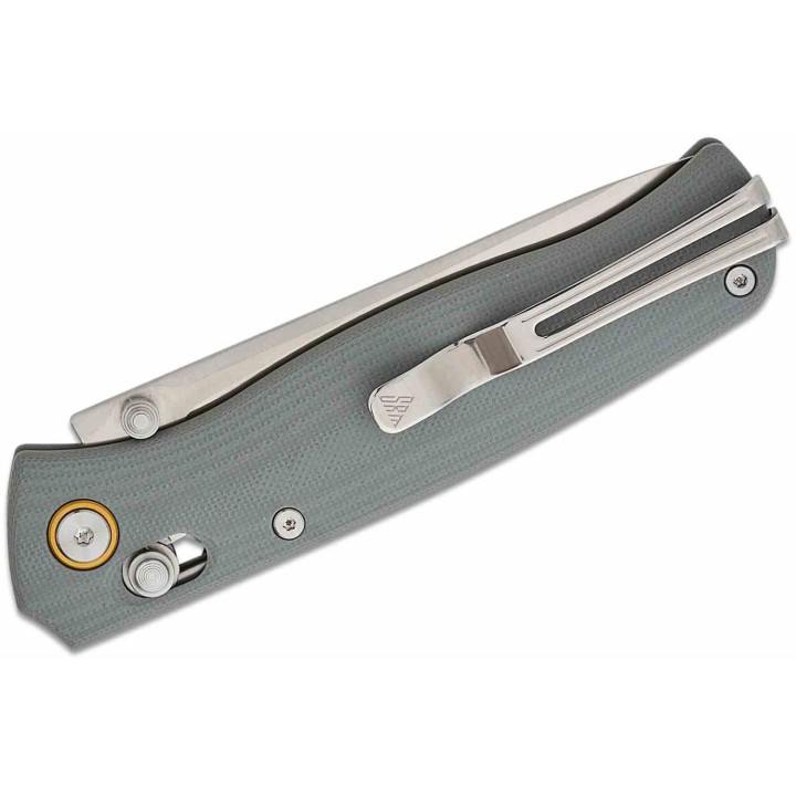 Couteau SRM Medal 255L-GK Gray Lame Acier 10Cr15CoMoV Manche G10 Ambi-Lock SRM255LGK2 - Livraison Gratuite