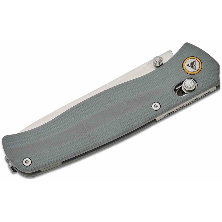Couteau SRM Medal 255L-GK Gray Lame Acier 10Cr15CoMoV Manche G10 Ambi-Lock SRM255LGK2 - Livraison Gratuite