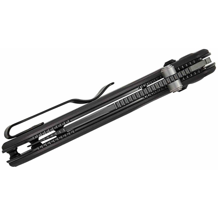 Couteau Kizer Drop Bear 2 Black Clutch Lock Lame Acier Nitro-V Manche Alu Clip Clutch Lock KIV36192KD2 - Livraison Gratuite