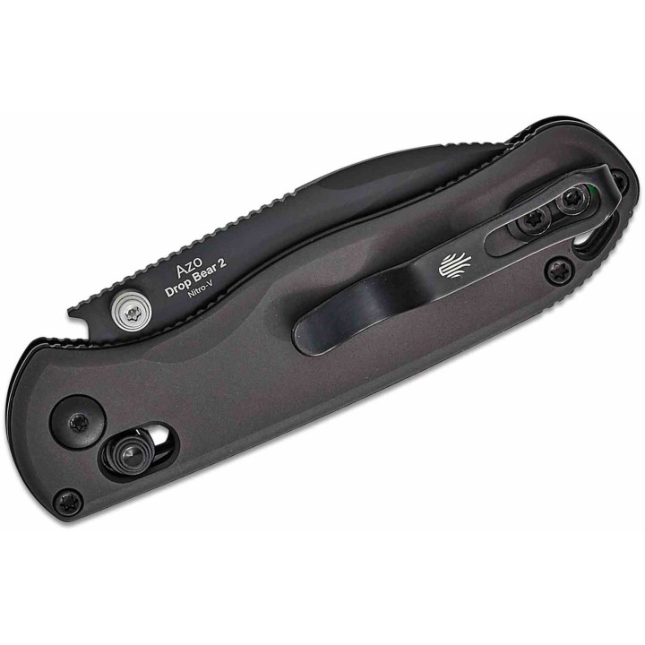 Couteau Kizer Drop Bear 2 Black Clutch Lock Lame Acier Nitro-V Manche Alu Clip Clutch Lock KIV36192KD2 - Livraison Gratuite