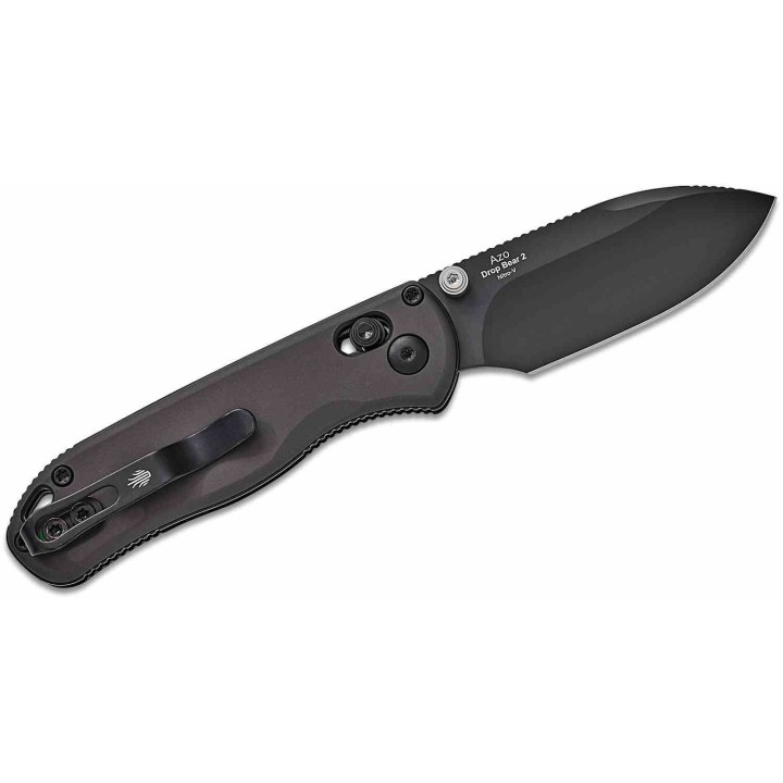 Couteau Kizer Drop Bear 2 Black Clutch Lock Lame Acier Nitro-V Manche Alu Clip Clutch Lock KIV36192KD2 - Livraison Gratuite