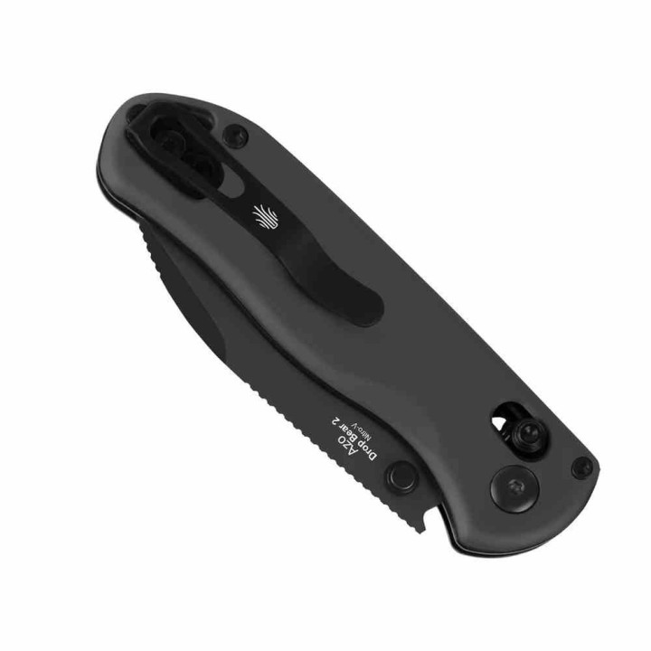 Couteau Kizer Drop Bear 2 Black Clutch Lock Lame Acier Nitro-V Manche Alu Clip Clutch Lock KIV36192KD2 - Livraison Gratuite