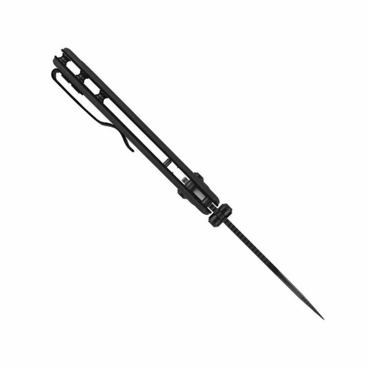 Couteau Kizer Drop Bear 2 Black Clutch Lock Lame Acier Nitro-V Manche Alu Clip Clutch Lock KIV36192KD2 - Livraison Gratuite