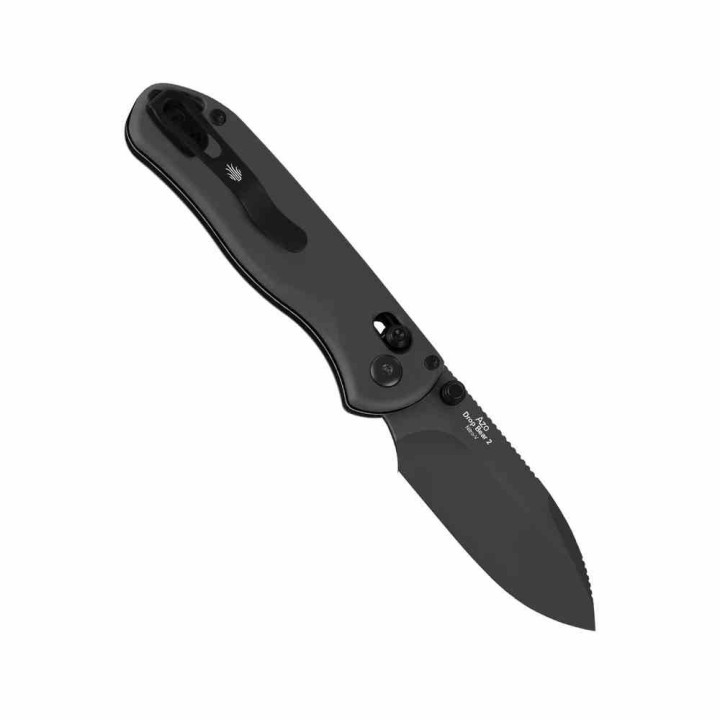Couteau Kizer Drop Bear 2 Black Clutch Lock Lame Acier Nitro-V Manche Alu Clip Clutch Lock KIV36192KD2 - Livraison Gratuite