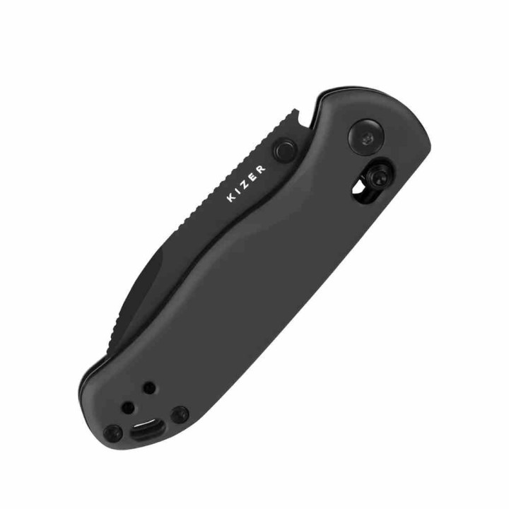 Couteau Kizer Drop Bear 2 Black Clutch Lock Lame Acier Nitro-V Manche Alu Clip Clutch Lock KIV36192KD2 - Livraison Gratuite