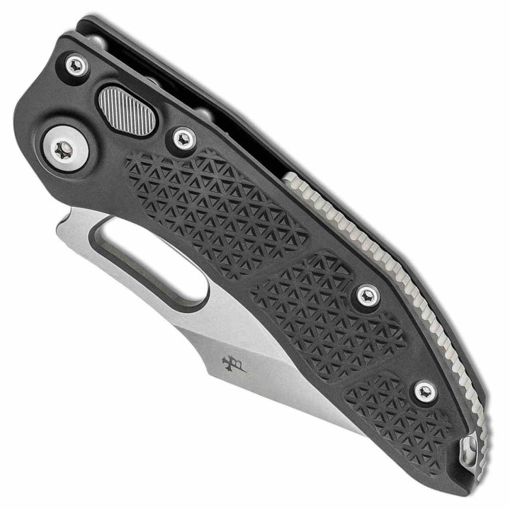 Couteau Automatique Microtech Stitch 169-10 Lame Wharncliffe M390 Manche Alu Noir Fabriqué aux USA MCT16910 - Livraison Gratuite