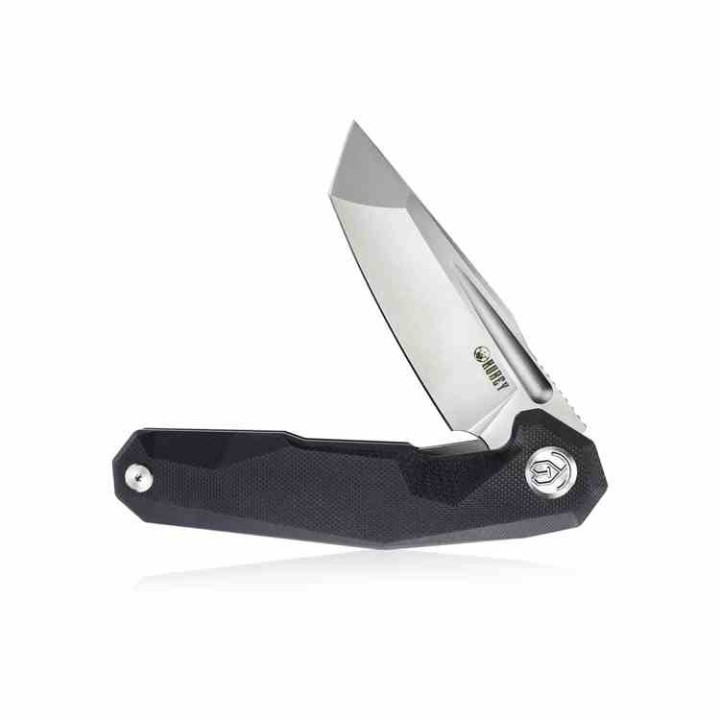 Couteau Kubey Carve Nest Black Lame Tanto D2 Manche G10 Roulement Céramique Linerlock Clip KUB237A - Livraison Gratuite