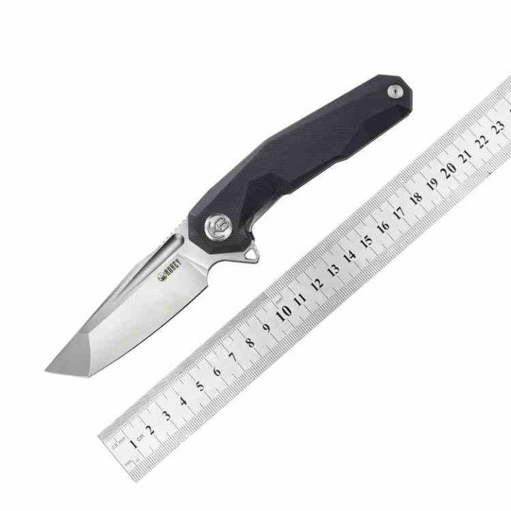 Couteau Kubey Carve Nest Black Lame Tanto D2 Manche G10 Roulement Céramique Linerlock Clip KUB237A - Livraison Gratuite