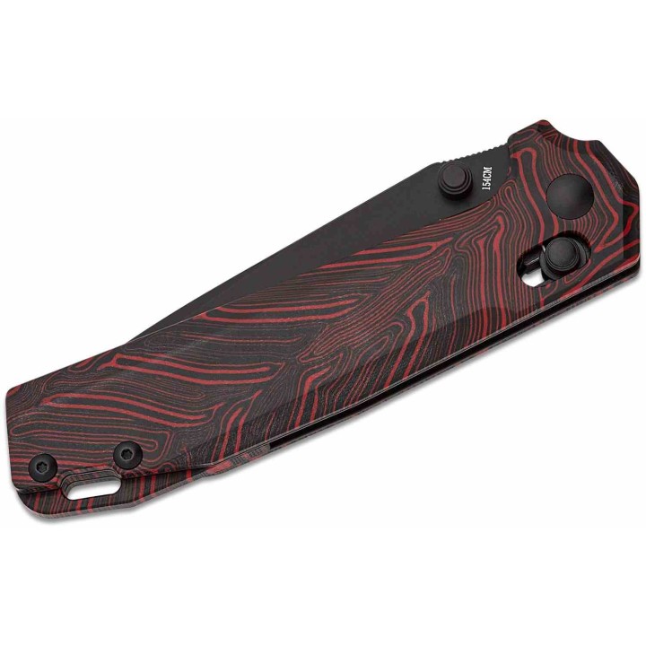 Couteau Oknife Rubato Rail Lock Lame Tanto Acier 154CM Manche Black/Red Damascus G10 OKNRUBATOBKRD - Livraison Gratuite
