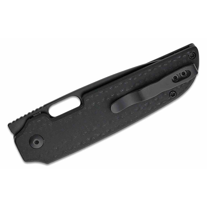 Couteau Kizer Varatas Lame Drop Point Acier Nitro-V Black Manche G10 Noir Liner Lock KIV3637A1 - Livraison Gratuite
